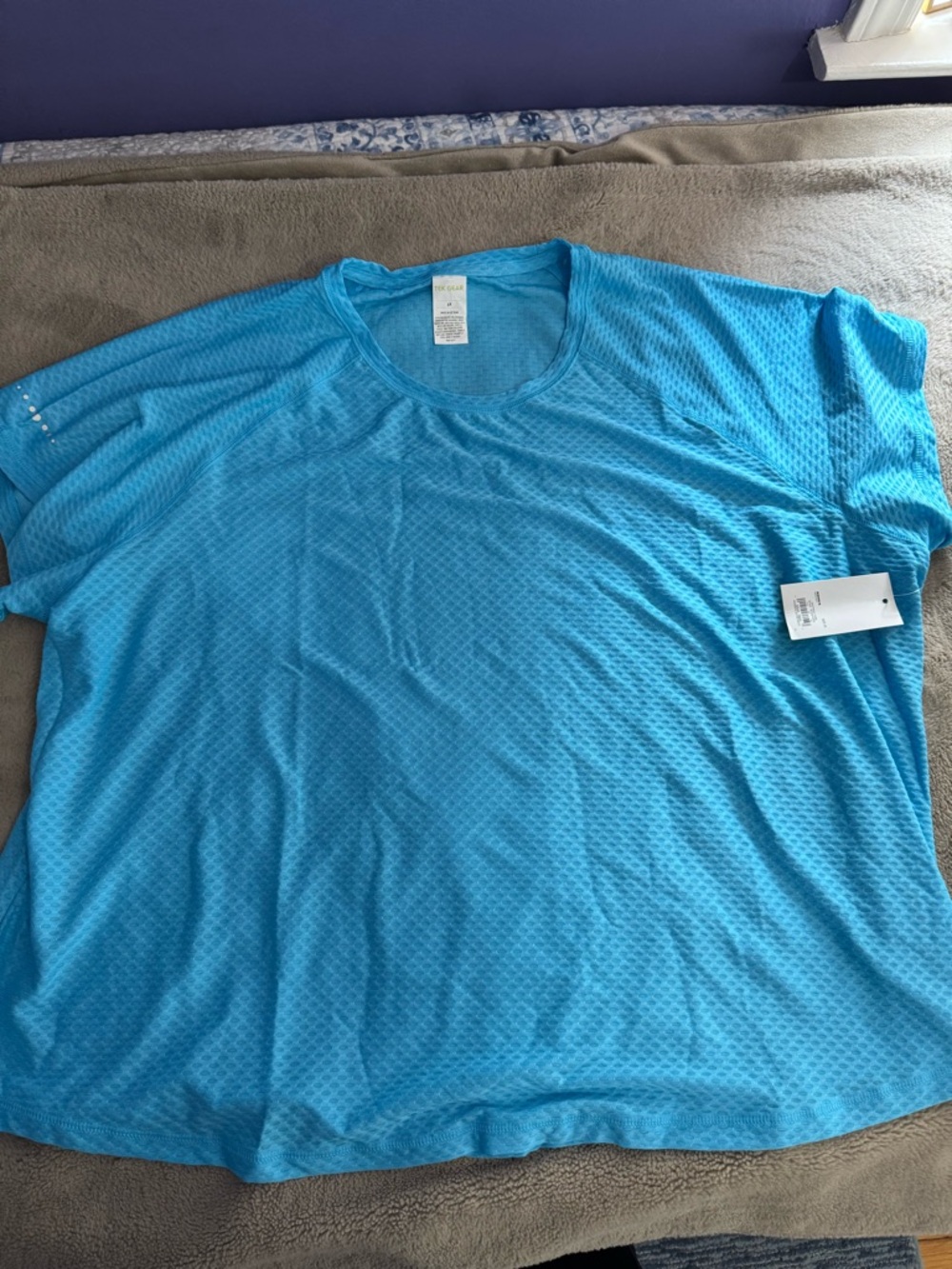 tek gear Plus Size Women’s Turquoise Performance Short Sleeve Shirt